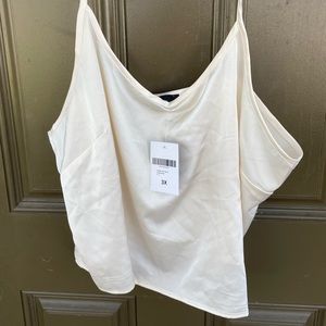 Forever 21 Cream Silk Plus Size Tank Top
